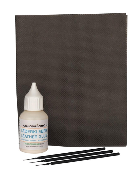 Colourlock Leather Glue Rip Repair Set with Backlining Cloth, kit reparare piele