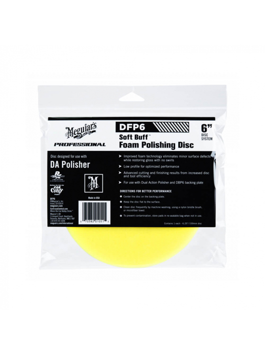 Meguiar’s Soft Buff DA Foam Polishing Disc 6", burete polish 15,24 cm