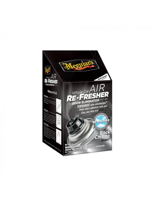 Meguiar’s Whole Car Air Re-Fresher Odor Eliminator Mist Black Chrome Scent 59ml