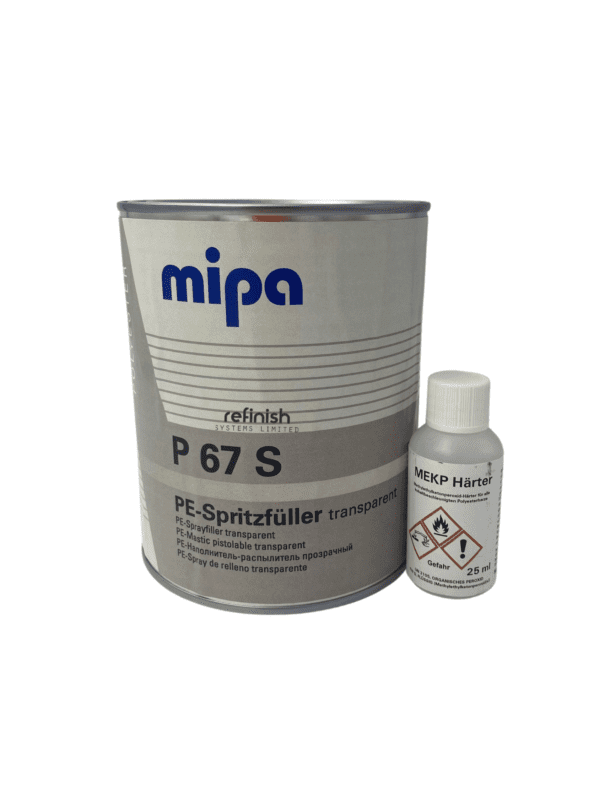Mipa Spritfiller P67S MEKP 1KG ( transparent pt fibra de carbon )