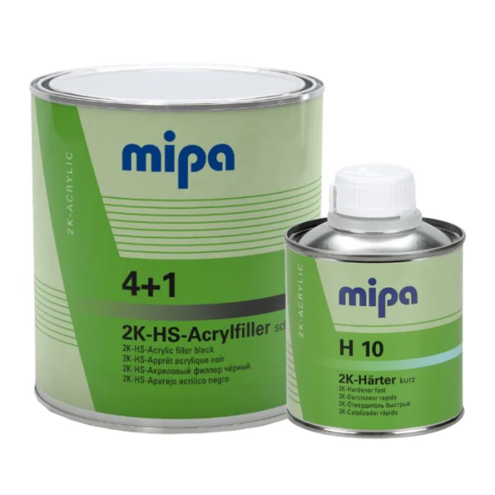 Filler acrilic, Mipa 4+1 HS 3 litri + intaritor 1 litru