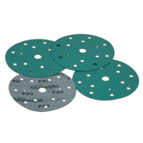 Disc abraziv, Sunmight FILM - AloX, velcro, verde, diametru 150 mm/ 100 buc